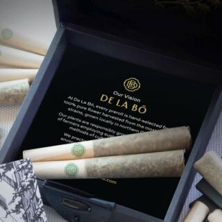 The De La Bō vision: every preroll is hand-selected from 100% pure flower harvested from the most quality strains, grown locally in Northern California. Our plants are responsibly grown by a community of farmers employing sustainable and respectful methods of cultivation and harvest.